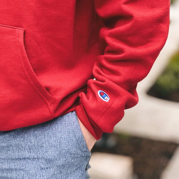 Champion® Cyclones Script Cardinal Hoodie